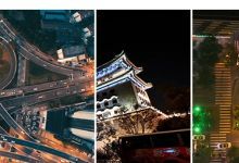 170款城市夜景街道航拍人流车流俯拍城市建筑伤感情感视频素材