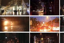 96款城市夜景街道雨夜下雨天雨中车流人流伤感孤独情感视频素材