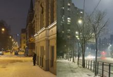 【1659款】城市街道走拍下雪下雨人流车流伤感情感视频素材