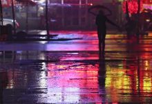 31款城市夜晚车灯光斑路灯伤感情感视频素材